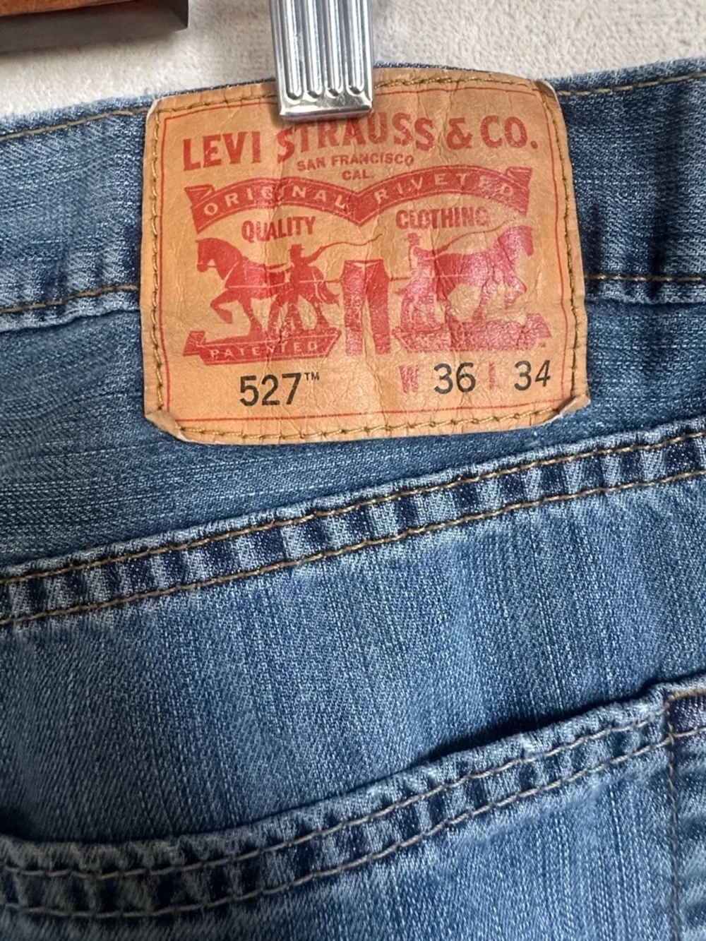 Levi's Men's 527 Medium Blue Straight-Leg Jeans Sz 36 x 34